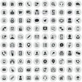 Contact us 100 icons universal set Royalty Free Stock Photo