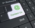 Contact us on the keyboard Royalty Free Stock Photo
