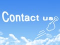 Contact us message cloud shape