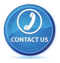 Contact us (phone icon) midnight blue prime round button Royalty Free Stock Photo