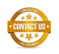 contact us seal sign concept illustration