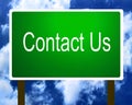 Contact Us sign guidepost Royalty Free Stock Photo