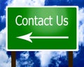 Contact Us sign guidepost LEFT Royalty Free Stock Photo