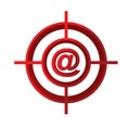 contact us target sign concept illustration