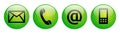 Contact us web buttons green Royalty Free Stock Photo