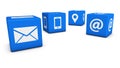 Contact Us Web Icon Cubes