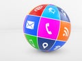 Contact Us Web Icons Globe