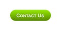 Contact us web interface button green color business communication, help Royalty Free Stock Photo