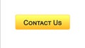 Contact us web interface button orange color business communication, help Royalty Free Stock Photo