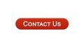 Contact us web interface button wine red color business communication, help Royalty Free Stock Photo