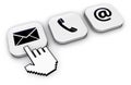 Contact Us Website Icons On Buttons Royalty Free Stock Photo