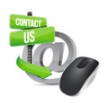 Contact us. Wireless computer mouse Royalty Free Stock Photo