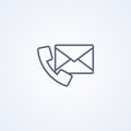 Contact, vector best gray line icon Royalty Free Stock Photo