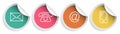 Contact vector icons buttons colorful