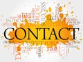 Contact word cloud Royalty Free Stock Photo