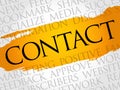 Contact word cloud Royalty Free Stock Photo