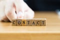 Contact. word written on wood block Royalty Free Stock Photo