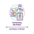 Contacting police concept icon