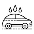 Contactless car wash icon, outline style Royalty Free Stock Photo