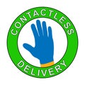 Contactless delivery left at the door