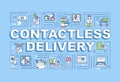 Contactless delivery word concepts banner