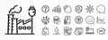 Contactless payment, Computer fingerprint and Growth chart line icons for web app. Pictogram icon Vector