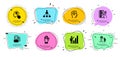 Contactless payment, Hand and Management icons set. Women headhunting, Recruitment and Graph chart signs. Vector