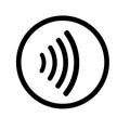 contactless payment logo. Contactless wireless payment logo sign. NFC contact technology