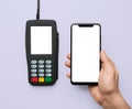 Contactless payment for paying by smartphone with nfc technology