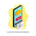 Contactless payments banner concept Royalty Free Stock Photo