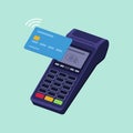 Contactless POS terminal payment with credit card