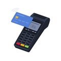 Contactless POS terminal payment with credit card