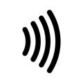 Contactless signal NFC payment line icon, illustration vector