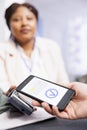 Contactless smartphone payment in retail Royalty Free Stock Photo