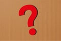 question sign on brown paper Royalty Free Stock Photo