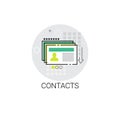 Contacts Business Visiting Corporate Card Icon