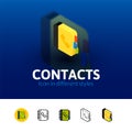 Contacts icon in different style Royalty Free Stock Photo