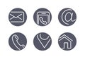 Contacts icons set