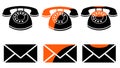 Contacts icons for web design