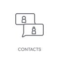 Contacts linear icon. Modern outline Contacts logo concept on wh