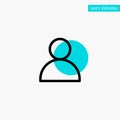Contacts, Mane, Twitter turquoise highlight circle point Vector icon
