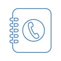 Contacts, notebook, phone book line icon