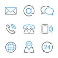 Contacts simple vector icon set Royalty Free Stock Photo