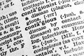 Contagious - Closeup macro of English word contagious Royalty Free Stock Photo