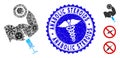 Contagious Collage Anabolic Steroids Icon with Doctor Distress Anabolic Steroids Seal