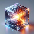 AI Quantum Processor Core Ignites Royalty Free Stock Photo