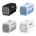 Container for animals.Pet shop single icon in black style vector symbol stock illustration web.