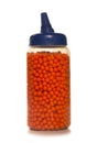 Container of bb bullets isolated on a white background