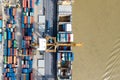 Container cargo ship, import export, business logistic supply ch Royalty Free Stock Photo