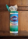 Open Container of Clorox Disinfecting Wipes